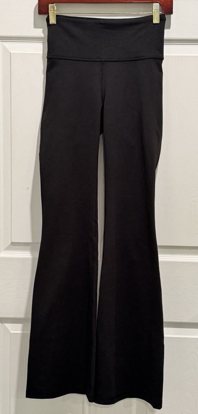 Fabletics Power Hold Leggings Sz XS Tall Black Flare Yoga Active High Rise NEW